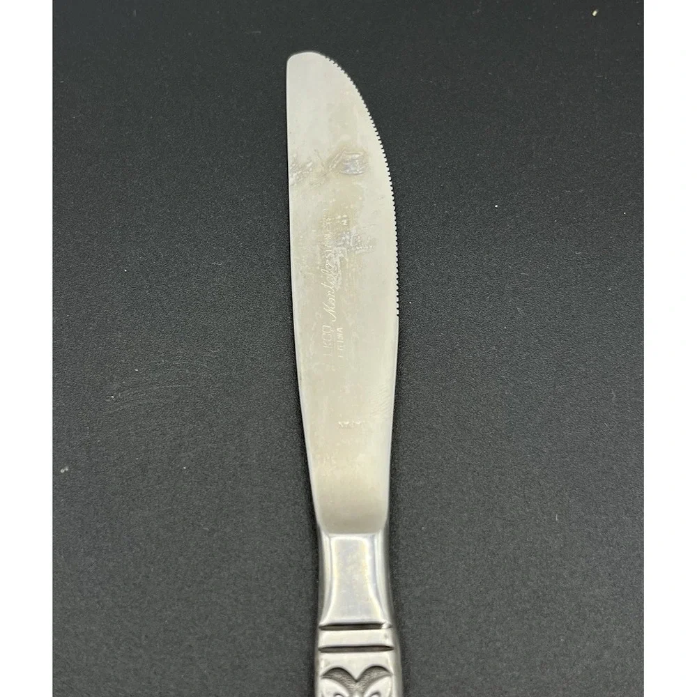Set Of 7 Ekco‎ Eterna Montalo MCM Stainless Steel Flatware Dinner Knives Japan